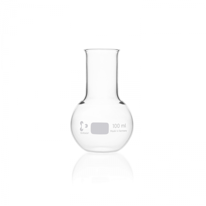 DURAN® Flat bottom flask, wide neck, with beaded rim, 100 ml