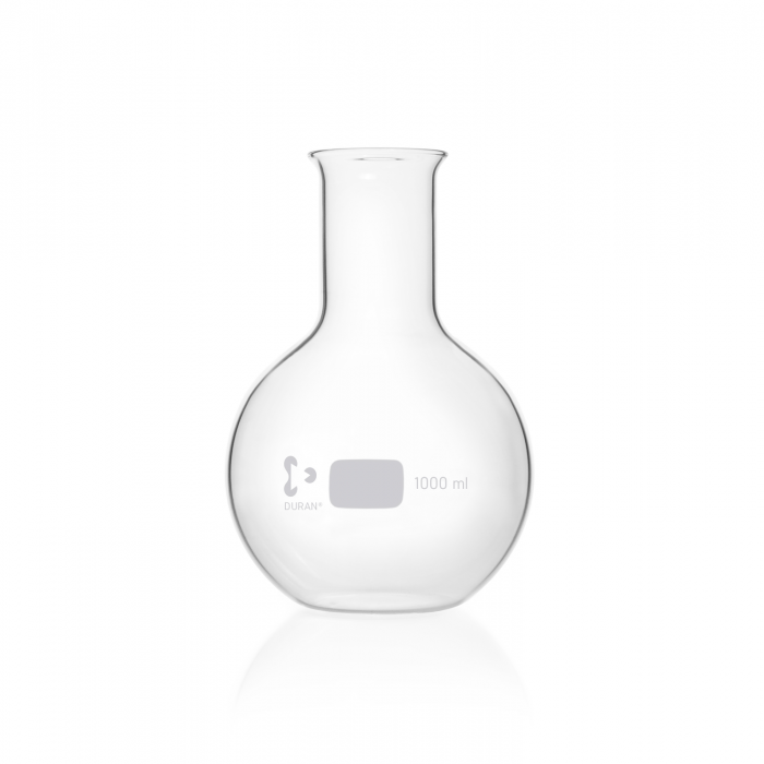 DURAN® Flat bottom flask, wide neck, with beaded rim, 1000 ml