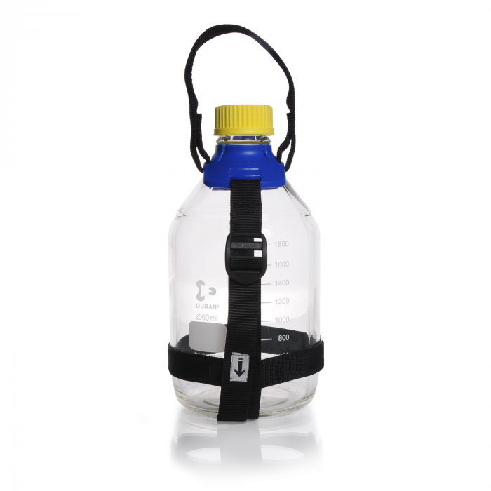DURAN® GL 45 Bottle Carrying System Small PP Blue Complete