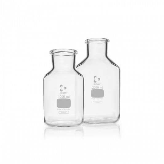 DURAN® Glass Bottles, reagent, wide neck, unground, clear, 2000 ml