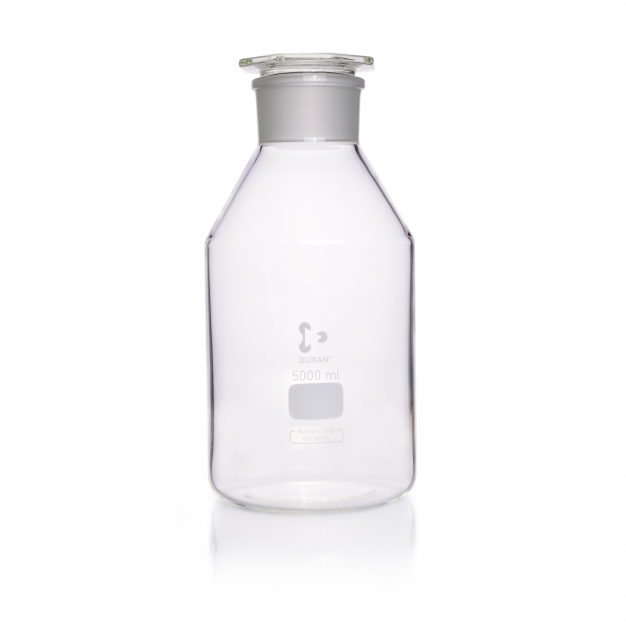 DURAN® Glass Bottles, reagent, wide neck, with NS 85/55, clear, with standard g