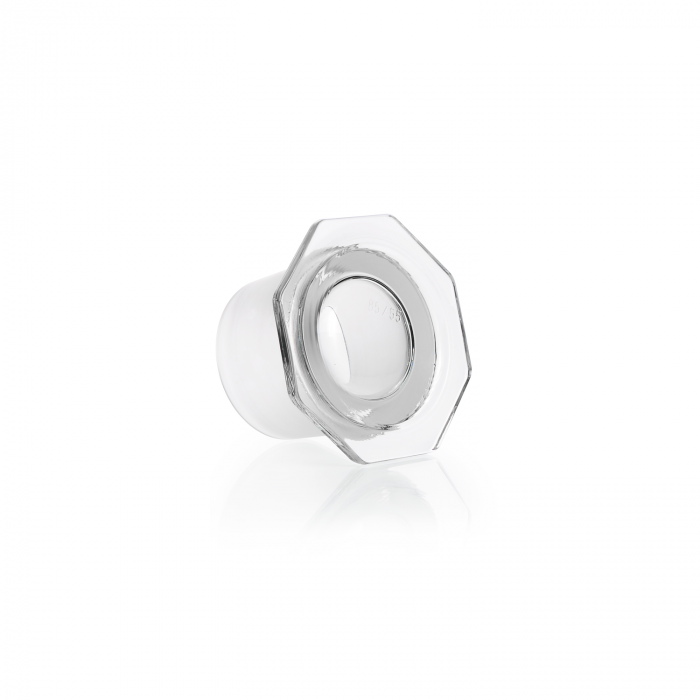 DURAN® Glass flat-head stooper, octagonal, clear, NS 85/55, semi-hollow