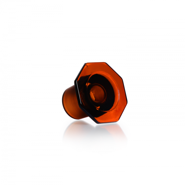 DURAN® glass flat-head stoppers, amber, octagonal, semi-hollow, NS 29/32
