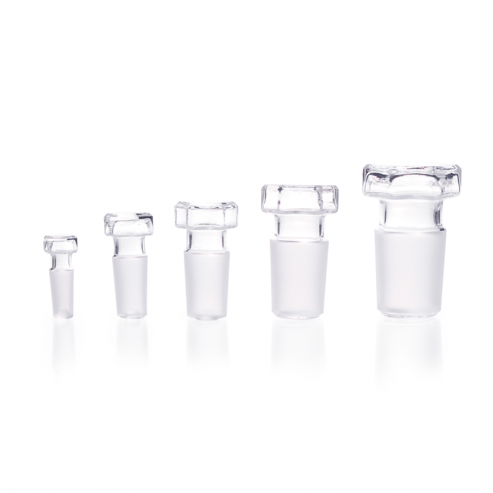DURAN® Hexagonal stoppers, flat, ground, NS 29.2/32 with "safety groove"