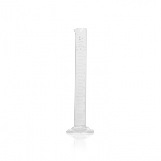 DURAN® Measuring cylinder, hexagonal base, class B, white graduation, 100 ml