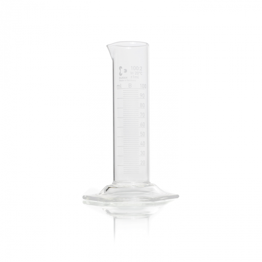 DURAN® Measuring cylinder, low form, with spout, hexagonal base, with graduatio