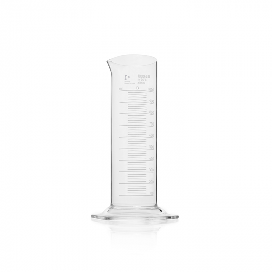 DURAN® Measuring cylinder, low form, with spout, hexagonal base, with graduatio