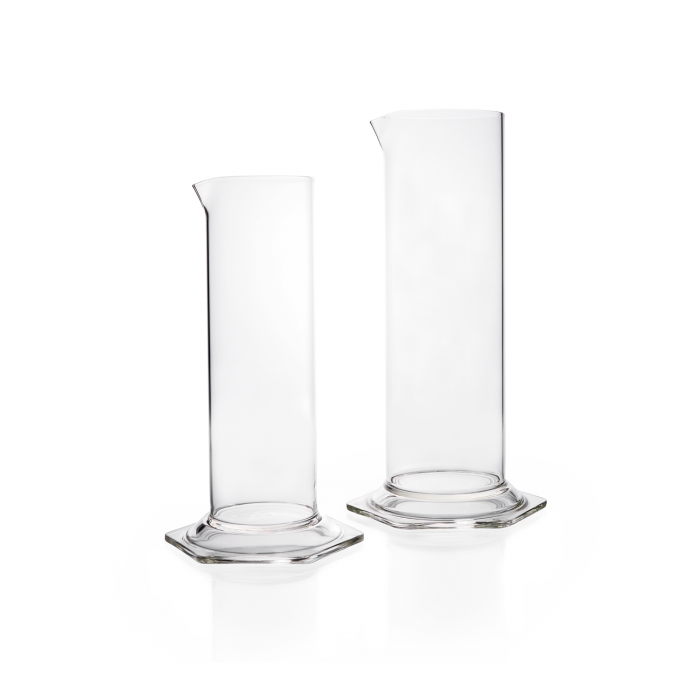 DURAN® Measuring cylinder, low form, with spout, without graduation, 250 ml, wi