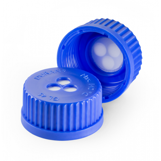 DURAN® Membrane screw cap, GL 45, PP, blue, for DURAN® laboratory glass Glass B