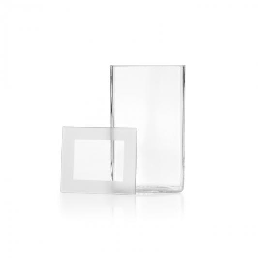 DURAN® Museum jar, with ground-in glass plate, 60 x 50 x 100 mm
