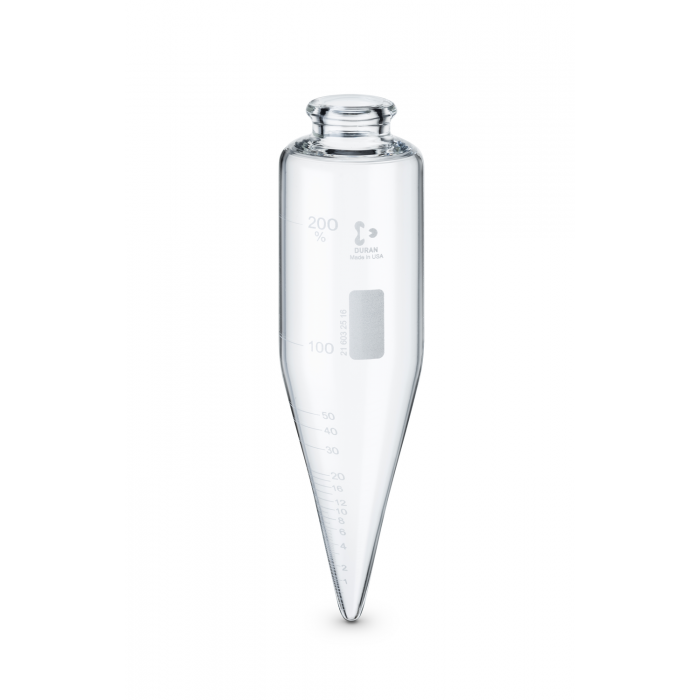 DURAN® Oil centrifuge tube, conical, short cone, graduation in percent, 100mL