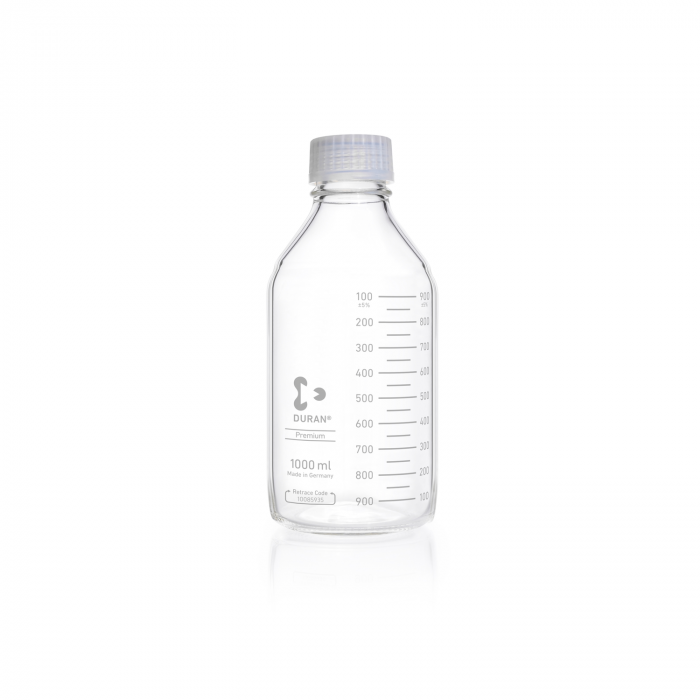 DURAN® Premium bottle, complete with pouring ring and screw cap (TpCh260), ther