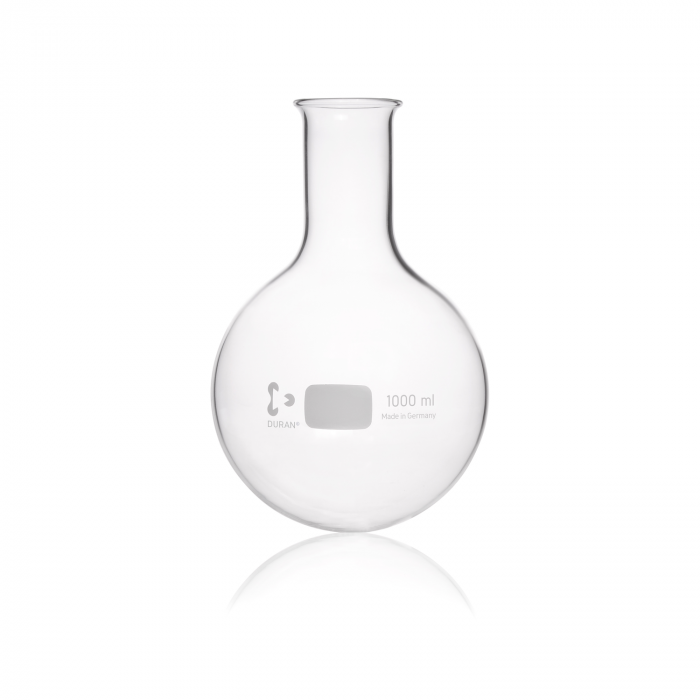 DURAN® Round bottom flask, narrow neck, with beaded rim, 1000 ml
