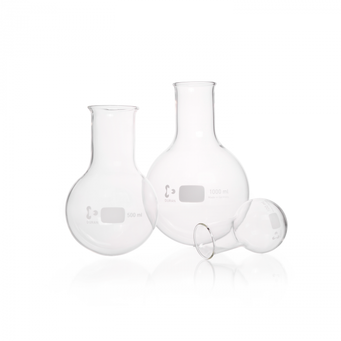 DURAN® Round bottom flask, wide neck, with beaded and reinforced rim, 5000 ml