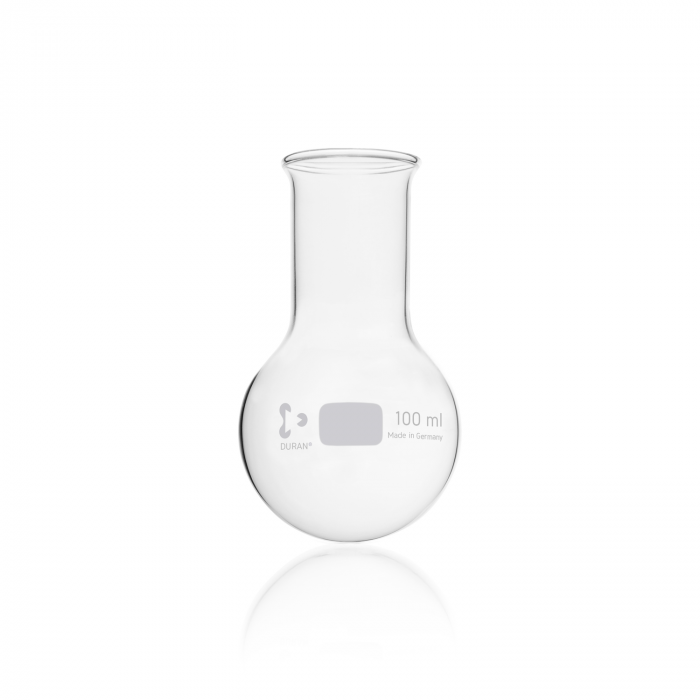 DURAN® Round bottom flask, wide neck, with beaded rim, 100 ml