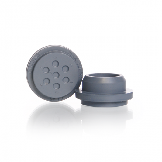 DURAN® Rubber Stopper for GL 25 laboratory Glass Bottles, straight plug, Grey B