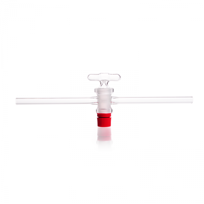 DURAN® Single way stopcocks, complete with hollow key with glass handle, bore 2