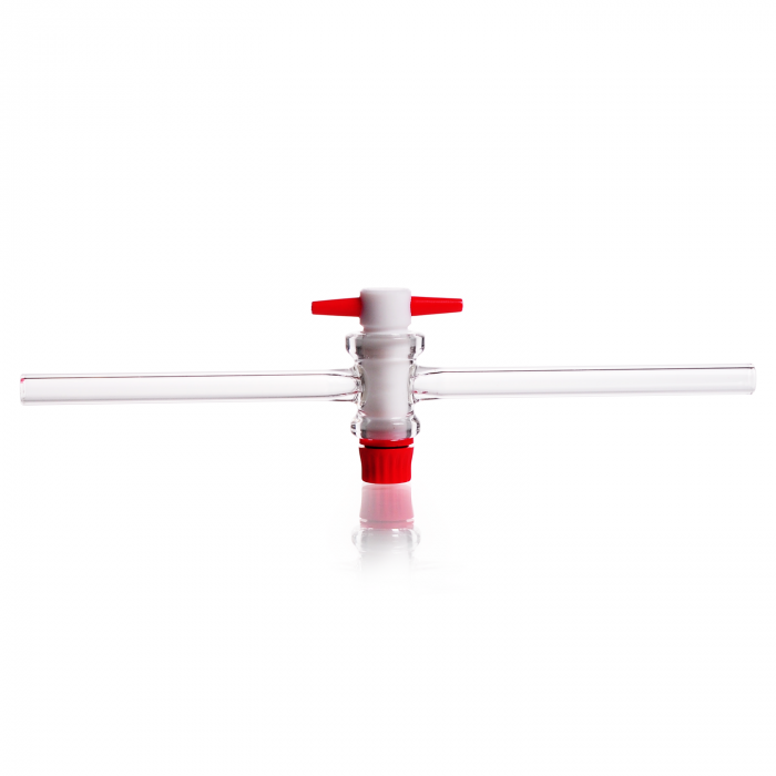 DURAN® Single way stopcocks, complete with PTFE key, bore 2,5 mm, NS 14.5, "sid