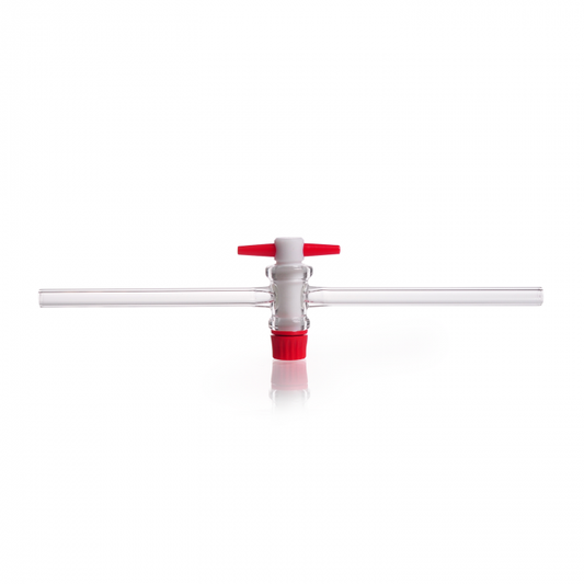 DURAN® Single way stopcocks, complete with PTFE-key, bore 2,5 mm, NS 12.5
