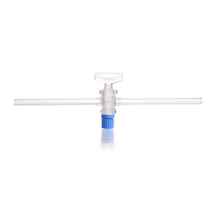 DURAN® Single way stopcocks, complete with SBW key, bore 4 mm, NS 18.8., "side
