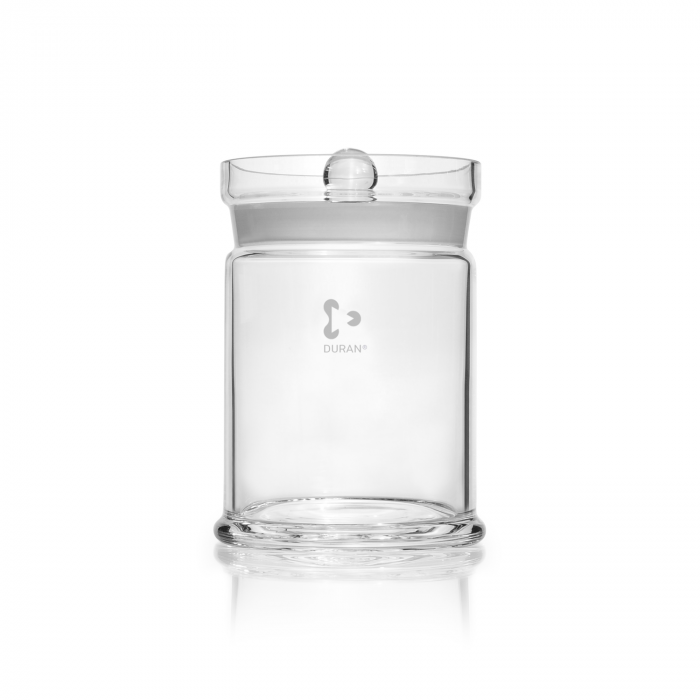 DURAN® Specimen jar, with ground-in knobbed lid, 110 x 153 mm