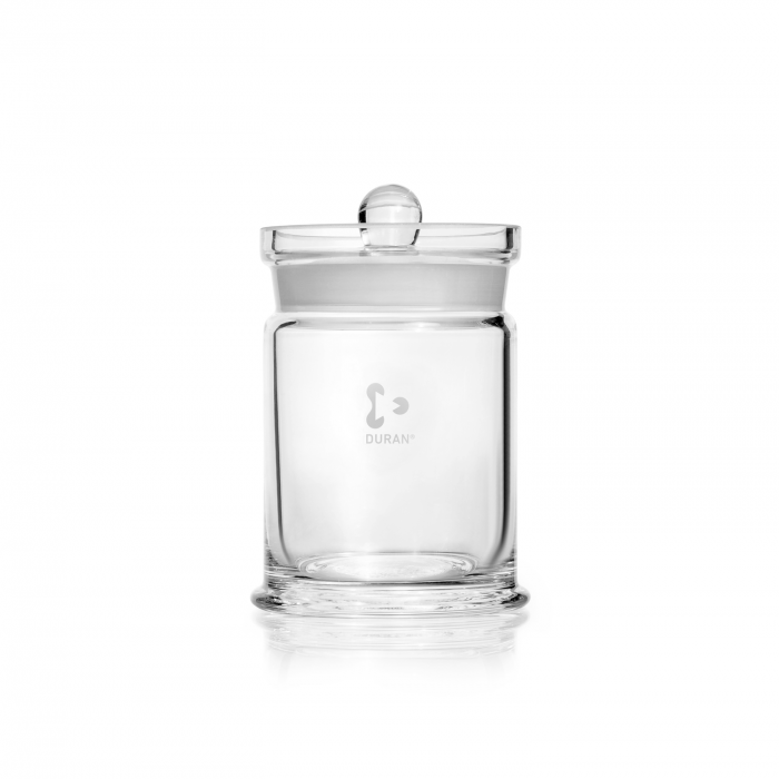 DURAN® Specimen jar, with ground-in knobbed lid, 85 x 123 mm