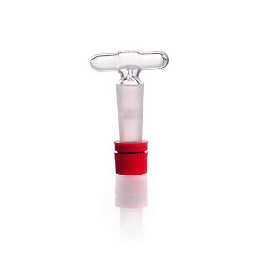 DURAN® Stopcock keys threaded, hollow, glass handle, ground, with 3-part retain