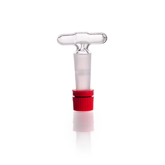 DURAN® Stopcock keys threaded, hollow, glass handle, ground, with 3-part retain