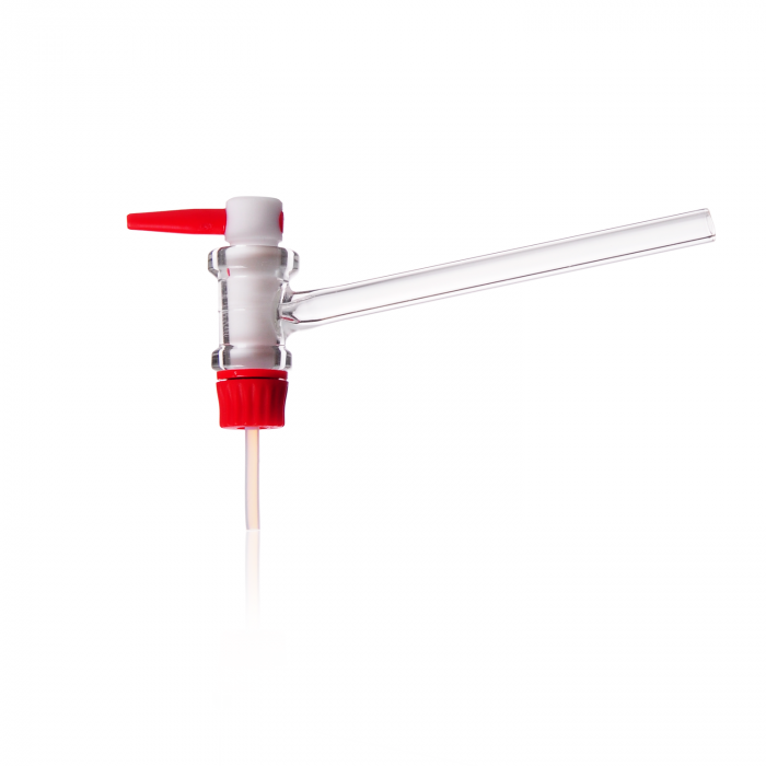 DURAN® Stopcocks, angled, complete with PTFE-keys, NS 12.5, bore 2.5 mm