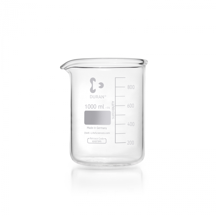 DURAN® super duty beaker, low form, with spout, 1000ml