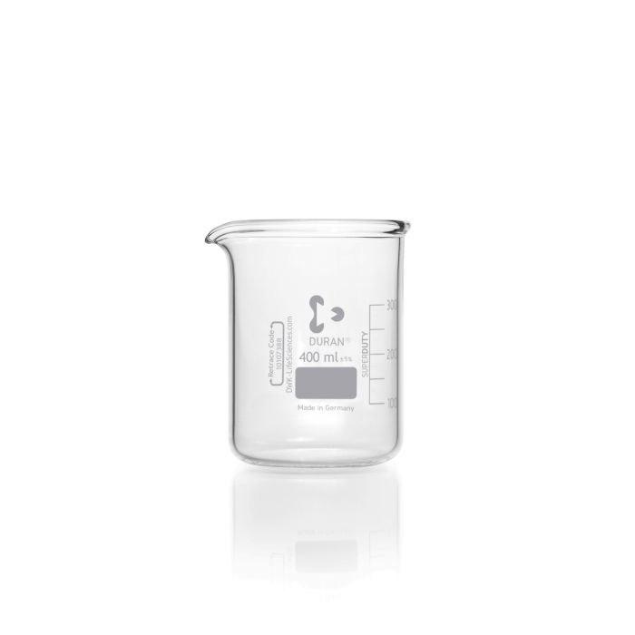 DURAN® super duty beaker, low form, with spout, 400ml