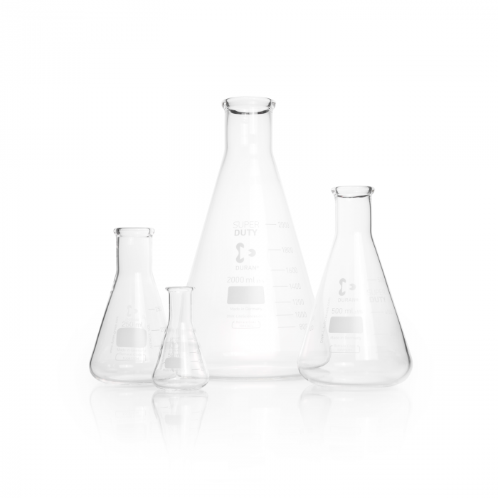 DURAN® super duty Erlenmeyer flask, narrow neck, with graduation, 5000 ml