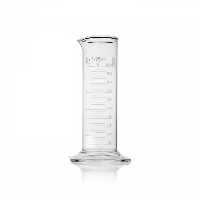 DURAN® Super Duty measuring cylinder, low form, with graduation, class B, 1000m