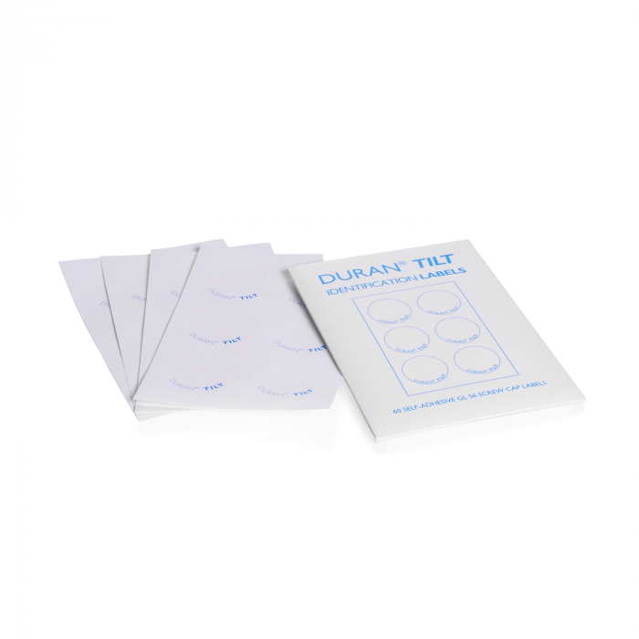 DURAN® TILT GL 56 self-adhesive identification label for screw cap, 40 mm diame