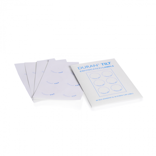 DURAN® TILT GL 56 self-adhesive identification label for screw cap, 40 mm diame