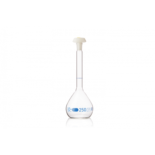 DURAN® Volumetric flask,blue graduation, class A, USP conformity, individual ce