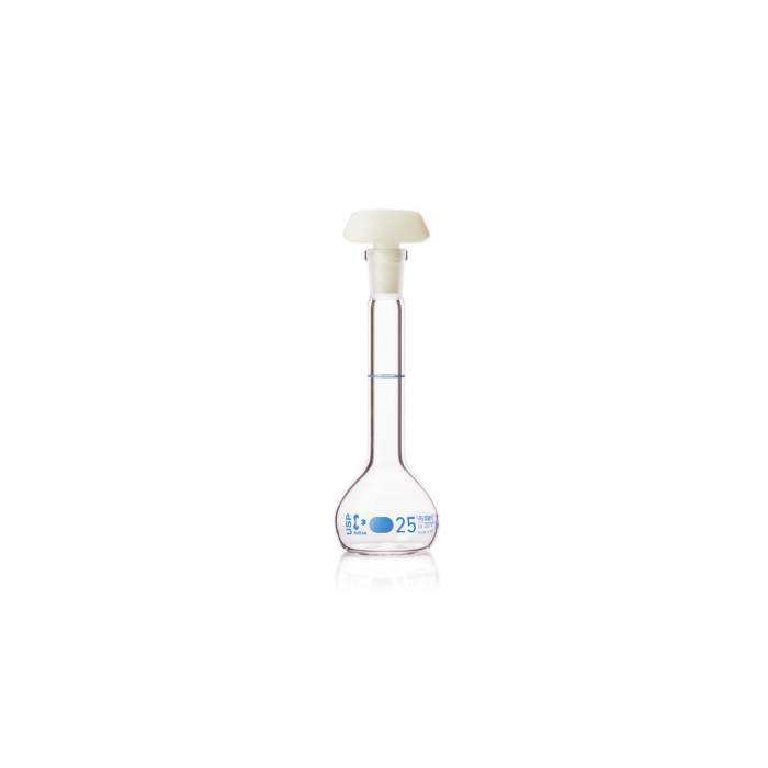 DURAN® Volumetric flask,blue graduation, class A, USP conformity, individual ce
