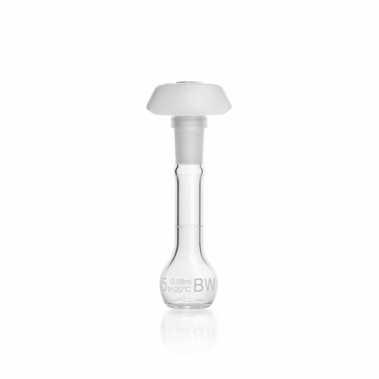 DURAN® Volumetric flask,white graduation, class BW, with one graduation mark, p
