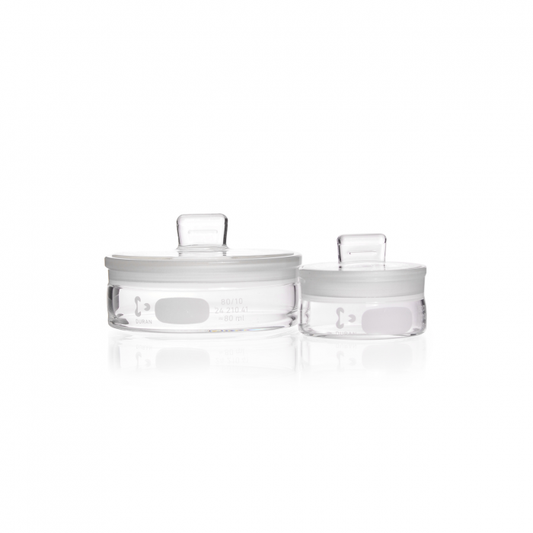 DURAN® Weighing bottle, with grip stopper, flat shape, 28 x 25 mm, 5 ml