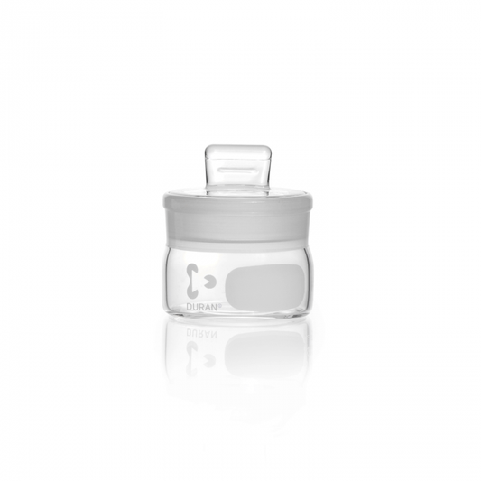 DURAN® Weighing bottle, with grip stopper, flat shape, 38 x 30 mm, 15 ml