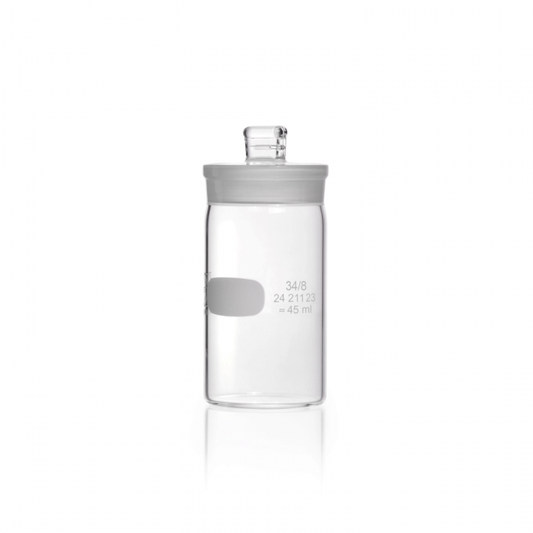 DURAN® Weighing bottle, with grip stopper, tall shape, 38 x 70 mm, 45 ml