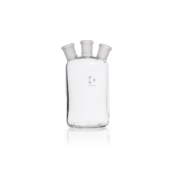 DURAN® Woulff Glass Bottles with 3 necks, NS 19/26, 500 ml