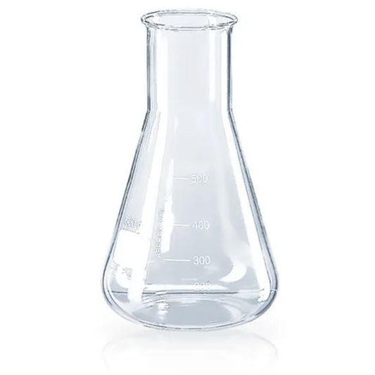 Erlenmeyer flask, wide neck, Boro 3.3
 500 ml, with beaded rim and graduation