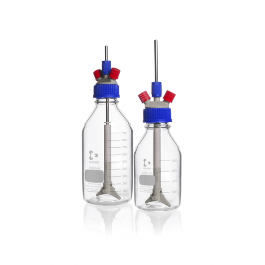 GL 45 stirred reactor, incl. 500 ml GL 45 bottle, folding magnetic stirrer and