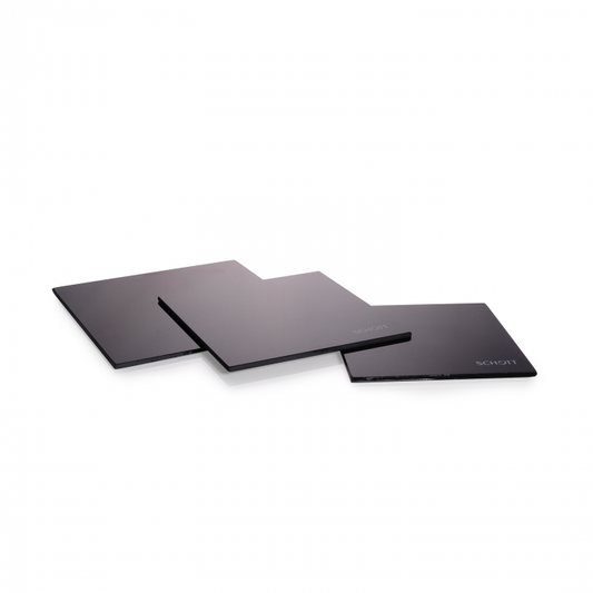 Glass ceramic laboratory protection plate, 175 x 175 x 4 mm