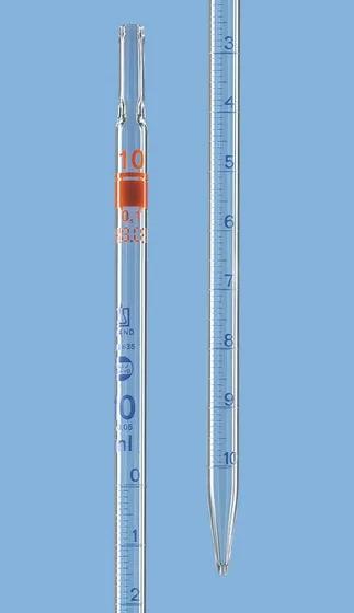 Grad. pipette BLAUBRAND AS DE-M
 0,5 ml:0,01 ml partial delivery AR-Glas
grad.
