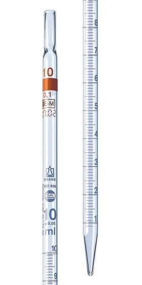 Grad. pipette BLAUBRAND AS DE-M
 5   ml:0,05 ml total del. cotton end
AR-Glas,