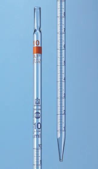 Grad. pipette BLAUBRAND AS DE-M type 2
   5 :0,1 ml tot.del.AR-Glas cotton plug