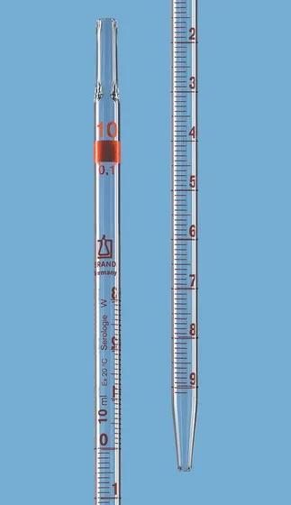 Grad.pipette serological cal.'Ex' to jet
 1 ml:0,01 ml, tip dia. approx. 2 mm