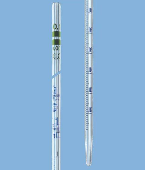Graduated pipette BLAUBRAND A DE-M
 0,2 ml:0,002 ml cal. to contain AR-Glas
gr